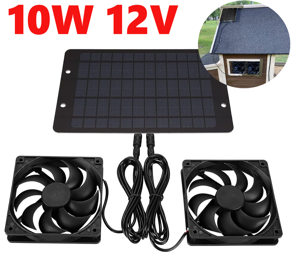 Ventilation Fan Solar Exhaust Fan Hot Sale Solar Panel Powered Dual Fan Model
