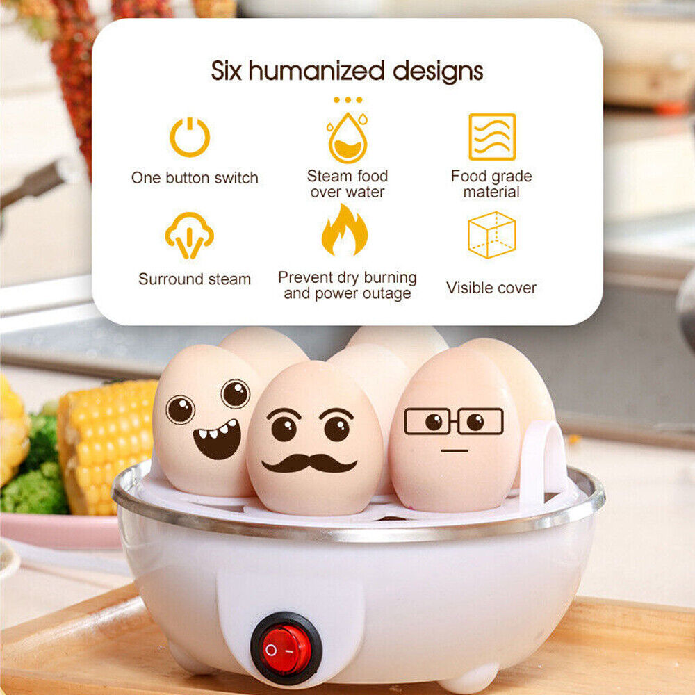 Electric Egg Cooker for Hard Boiled Egg Cooker 7 Eggs Egg Boiler Egg Steamer