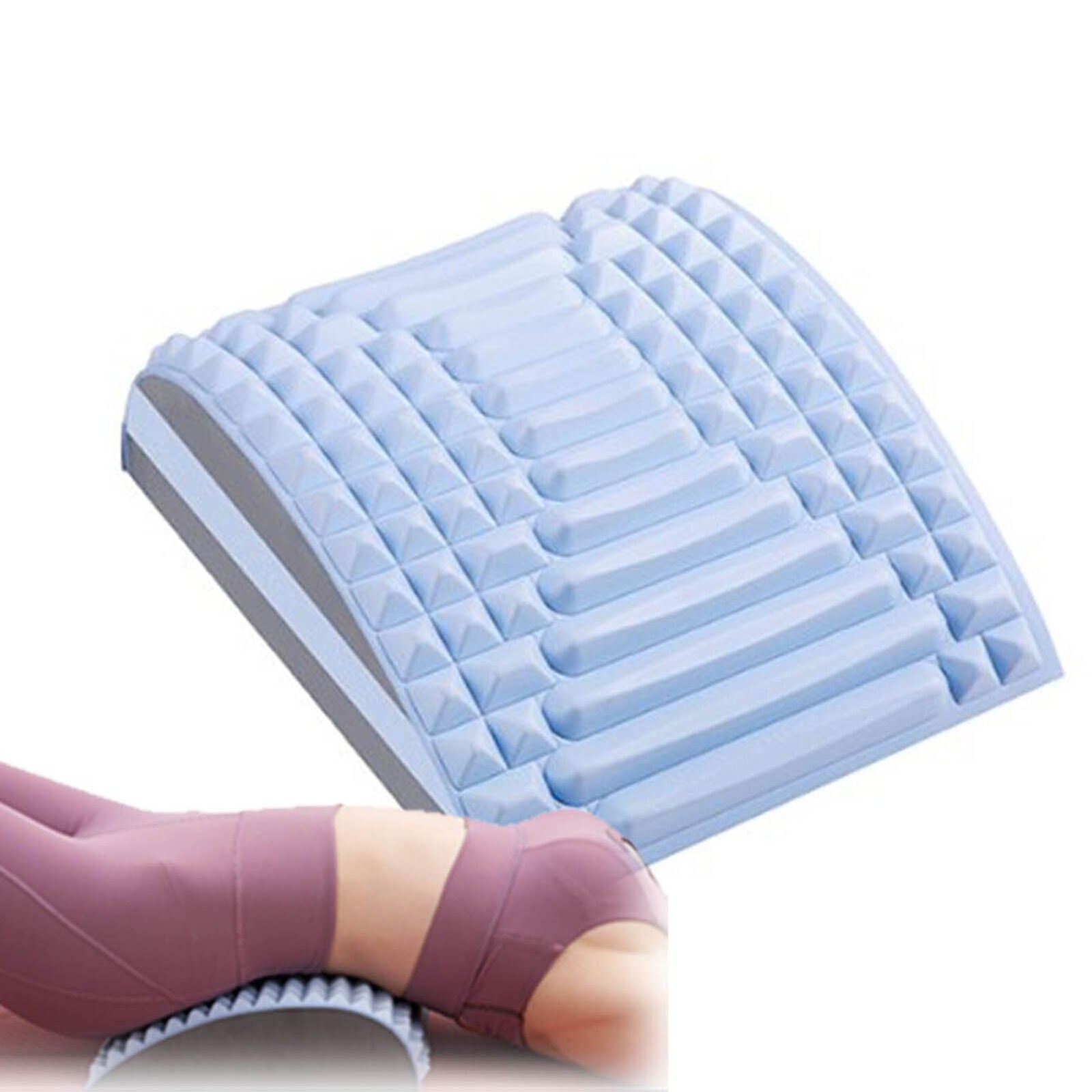 Neck Back Massager Stretcher Fitness Lumbar Support Waist Spine Pain Relief Tool