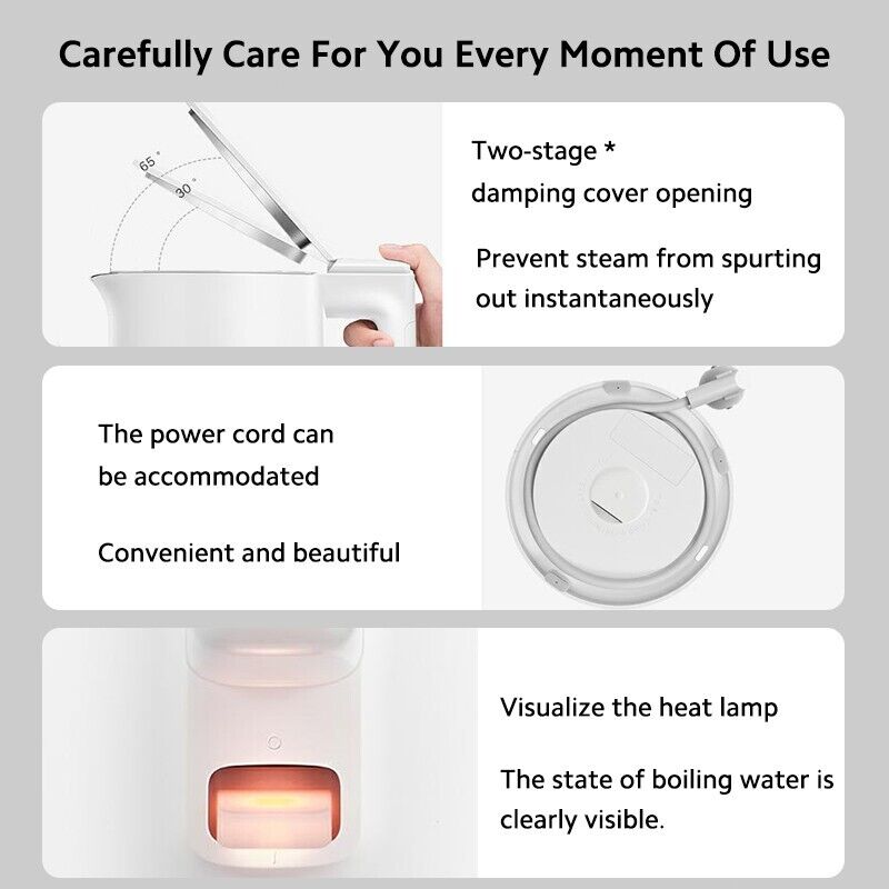 Xiaomi 1.5L Electric Kettle 2 1500W Smart Water Boiler Dispenser Multiple safety protections Stainless Steel