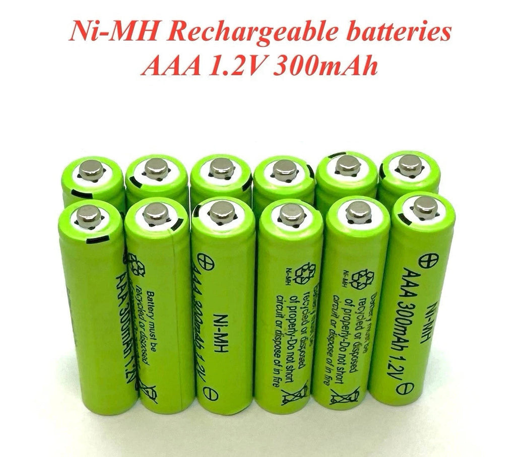 12Pcs AAA NI-MH 1.2V Rechargeable for Solar Lights Ture Capacity 300Mah