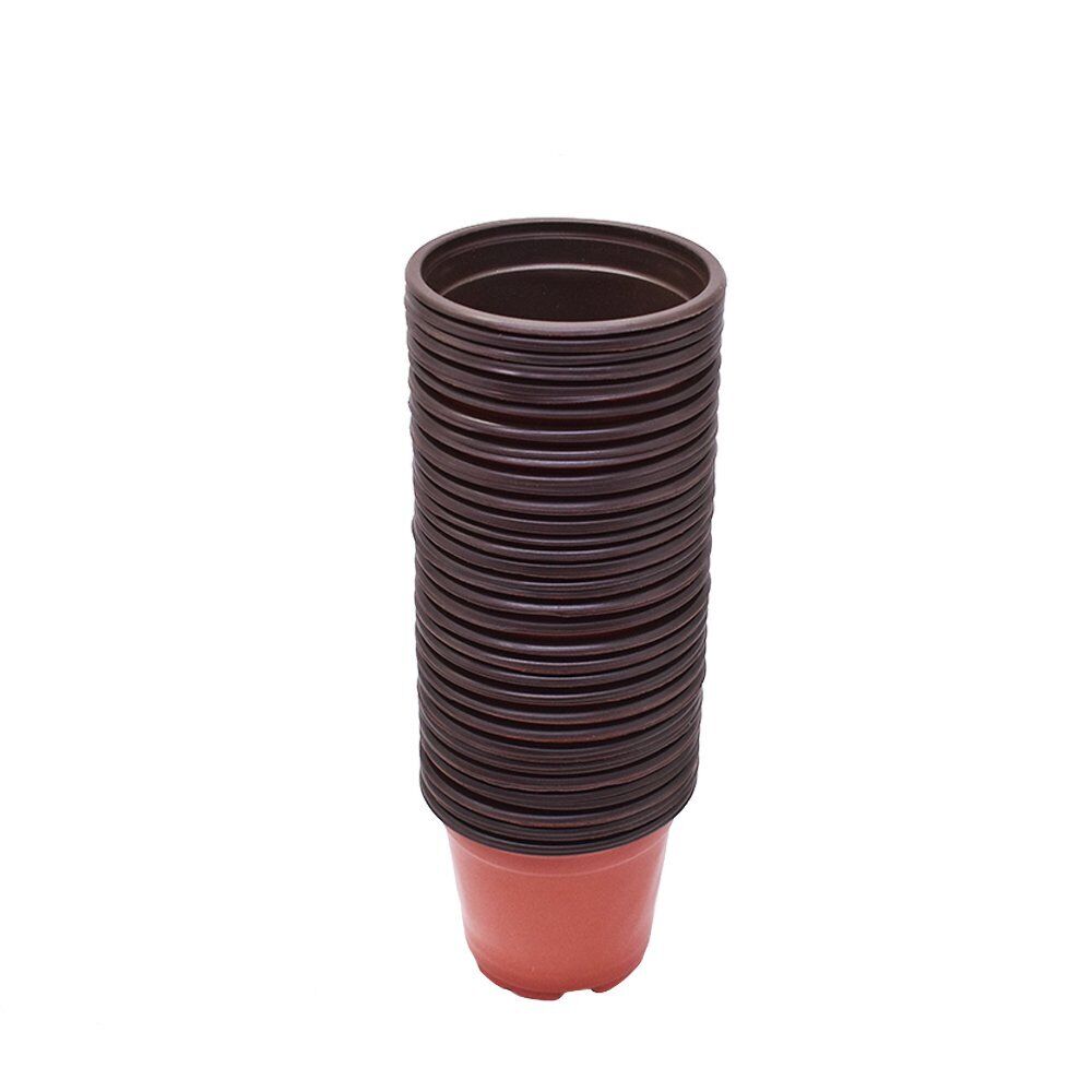 50/100Pcs Plastic Plant Flower Pots Nursery Seedlings Garden Plant Pot AU