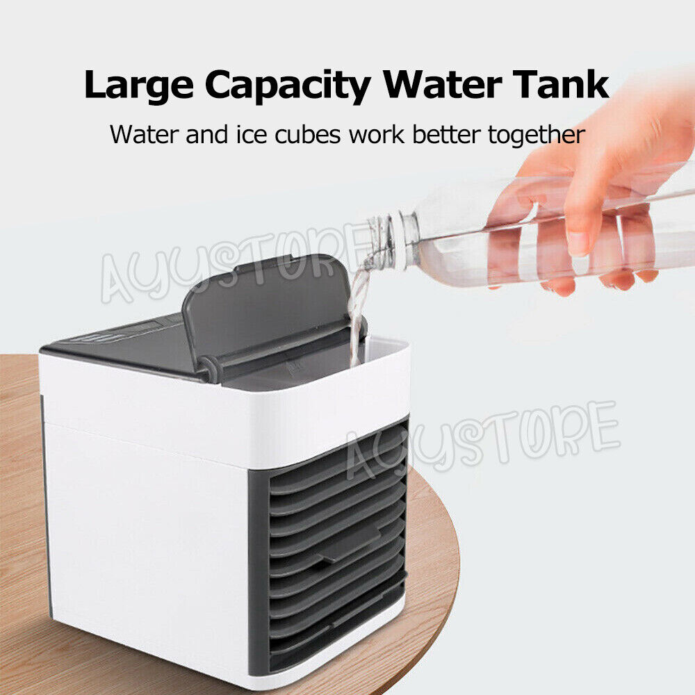 Portable Mini Air Cooler Fan Air Conditioner Cooling Fan Humidifier Desk USB Fan
