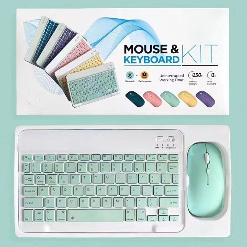 Wireless Bluetooth Keyboard Mouse for Ipad Tablet Laptop Smart Phone Replacement