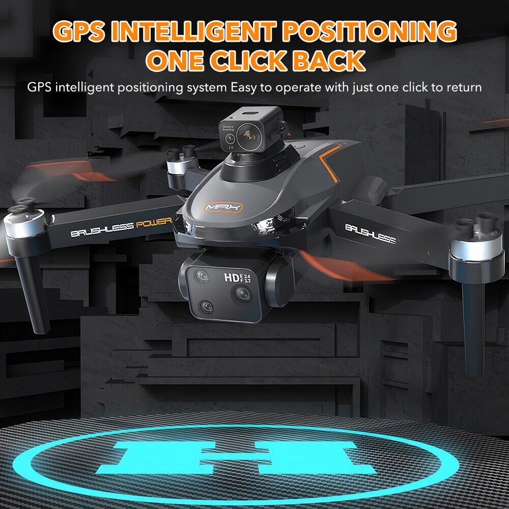 8K Wifi Brushless Drone with HD Triple Camera Foldable GPS 5G RC Quadcopter Toys