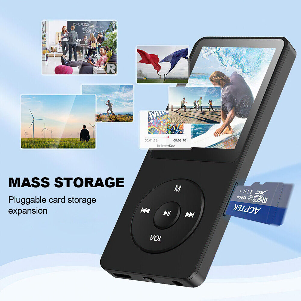 Support 128GB Bluetooth MP4/MP3 Lossless Music Player FM Radio Recorder Portable