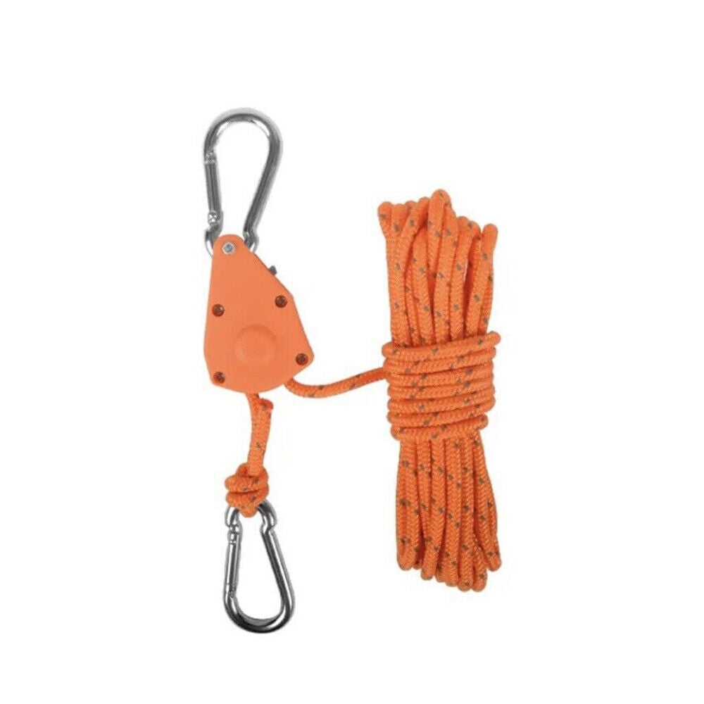 NEW 4M*4Mm-5M*6Mm Adjustable Guy Line Camping Ratchet Pulley Tent Guide Rope