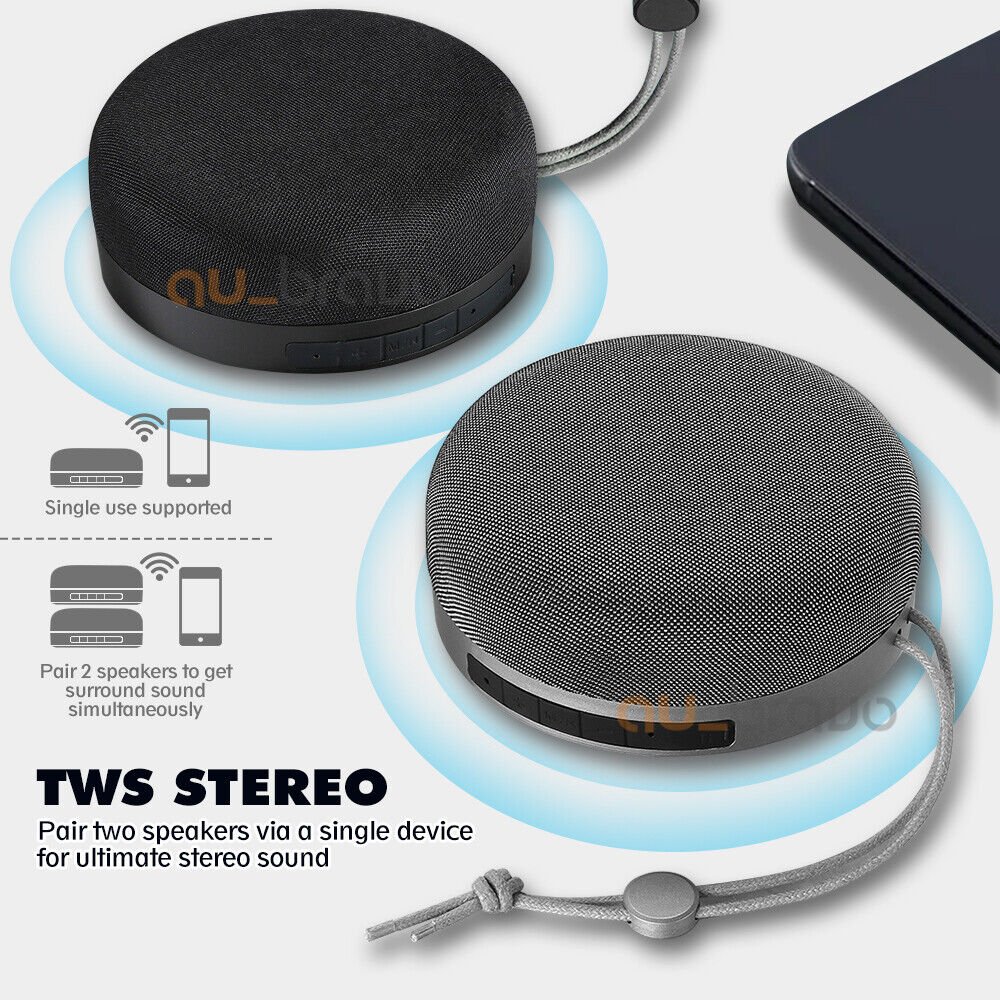 WATERPROOF WIRELESS BLUETOOTH SPEAKERS HANDSFREE MIC BATHROOM SHOWER SPEAKER