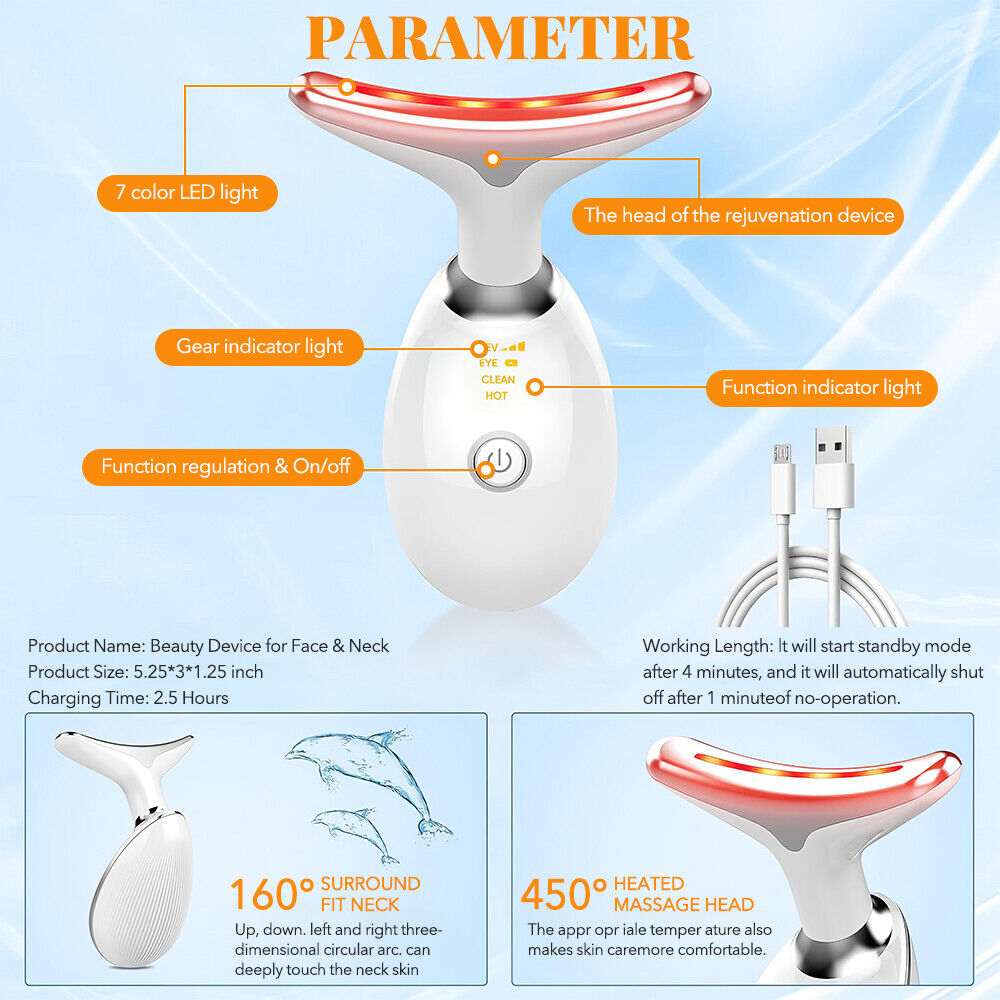 Neck Face Lifting and Tightening Massager Firming Wrinkle Removal Beauty Device