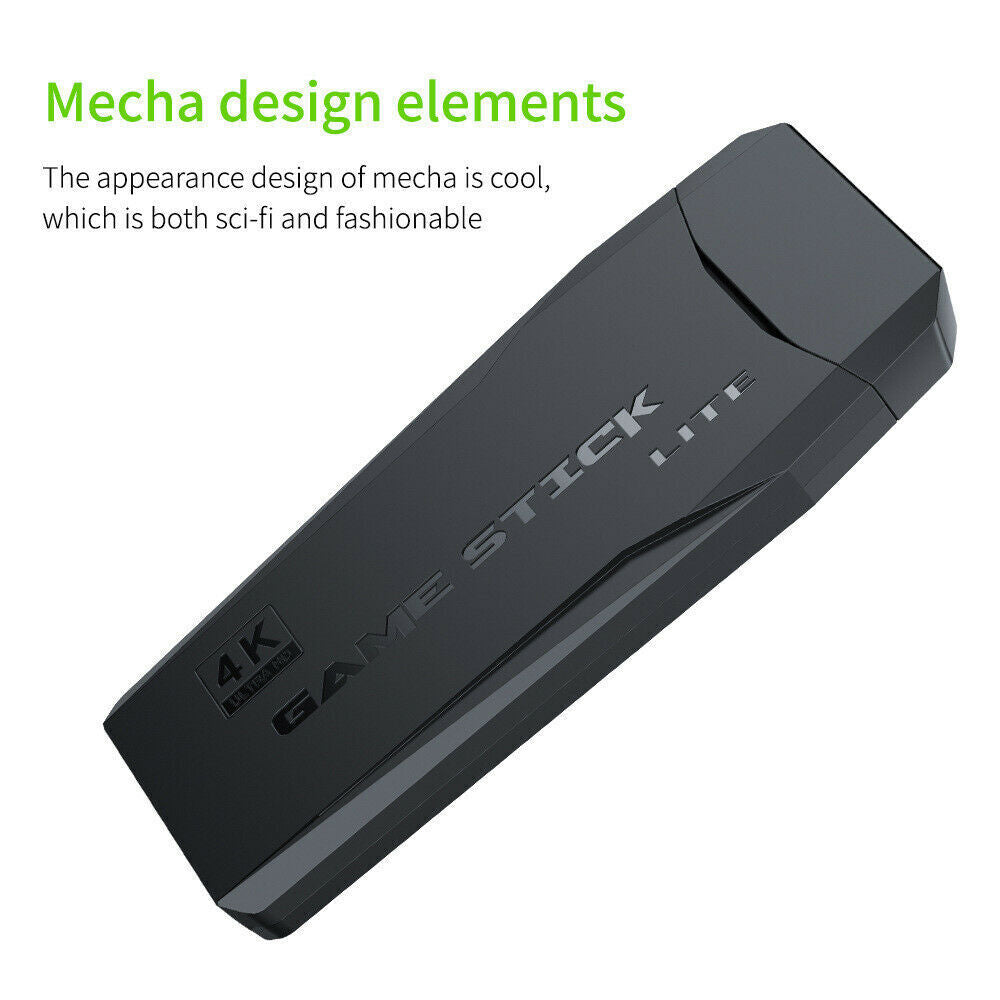 4K HDMI TV 20000+ Video Game Stick Retro Gaming Plug & Play Console With 2 Wireless Controller 