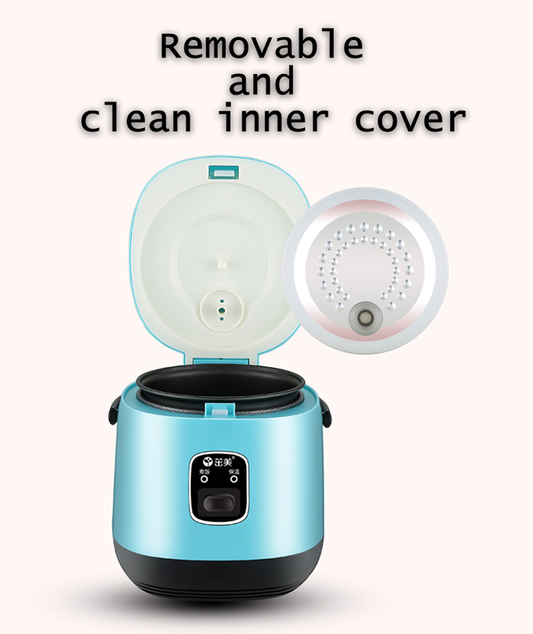 Electric Aluminum 1.2L Mini Rice Cooker W Steamer Hot Pot 4 Household 1-2 People 