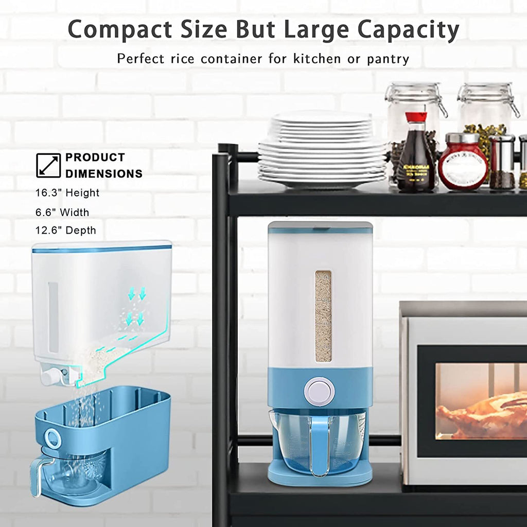 Auto Plastic Dry Food Storage Dispenser Container Airtight Cereal Rice Lid Box