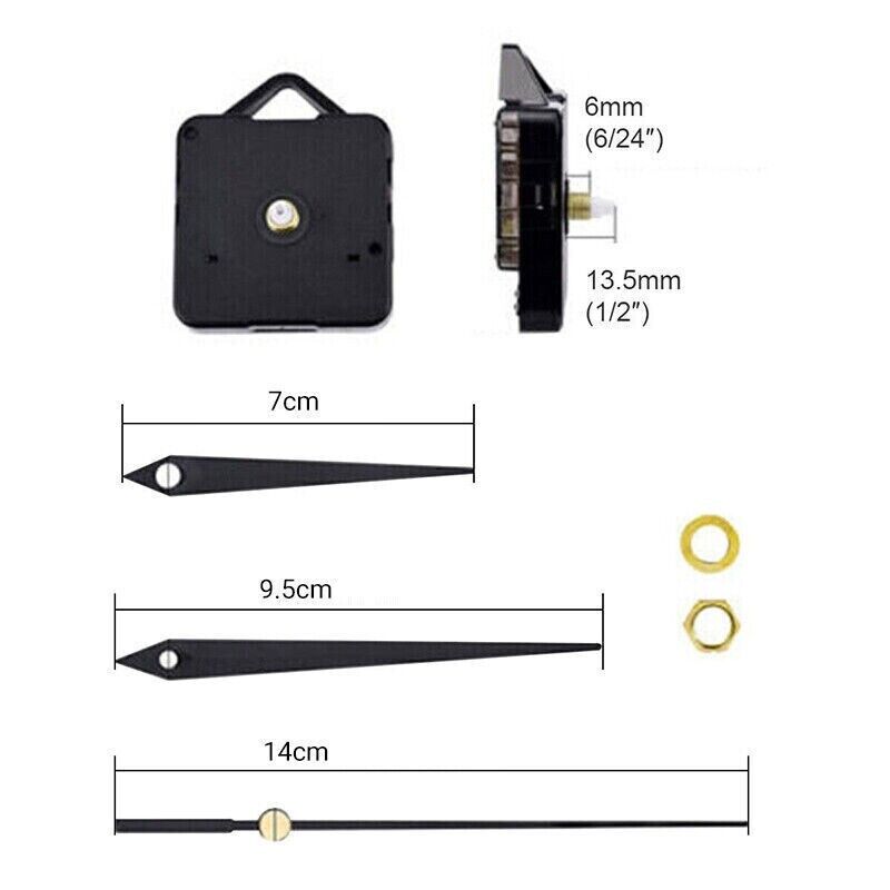 2PCS Silent DIY Quartz Movement Wall Clock Motor Mechanism Repair Kit