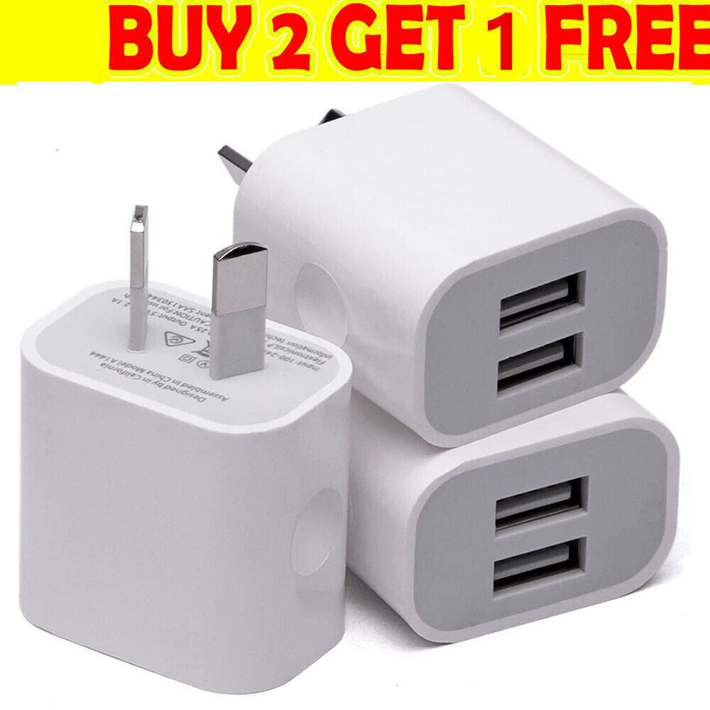 Universal Travel 5V 2A  Charger Dual USB AC Wall Home Power Adapter AU Plug Phone