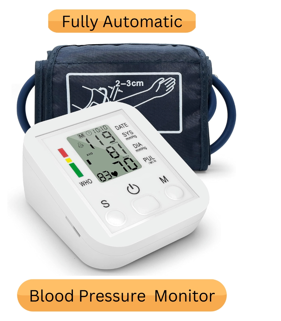 Portable Heart Rate Meter LCD Upper Arm Digital Blood Pressure Monitor 