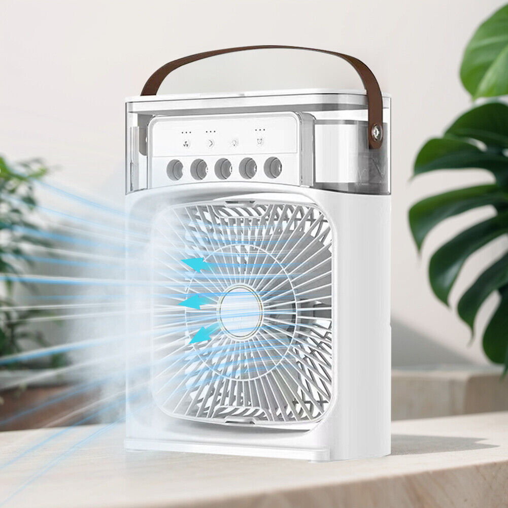 Portable Air Conditioner Humidifier - USB Electric Fan Cooler LED Night Light