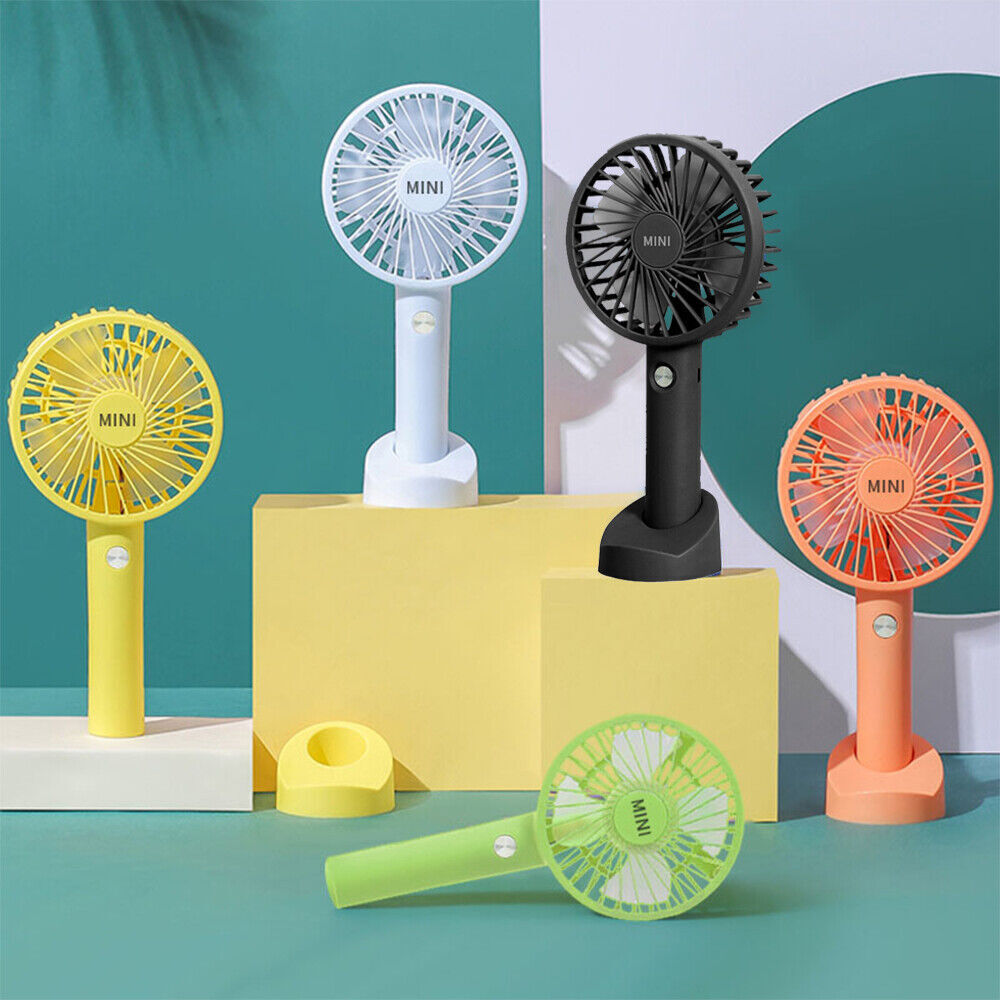 Mini Portable Hand-Held Desk Fan Cooling Cooler Humanized Design USB Air Rechargeable 3 Speed AU