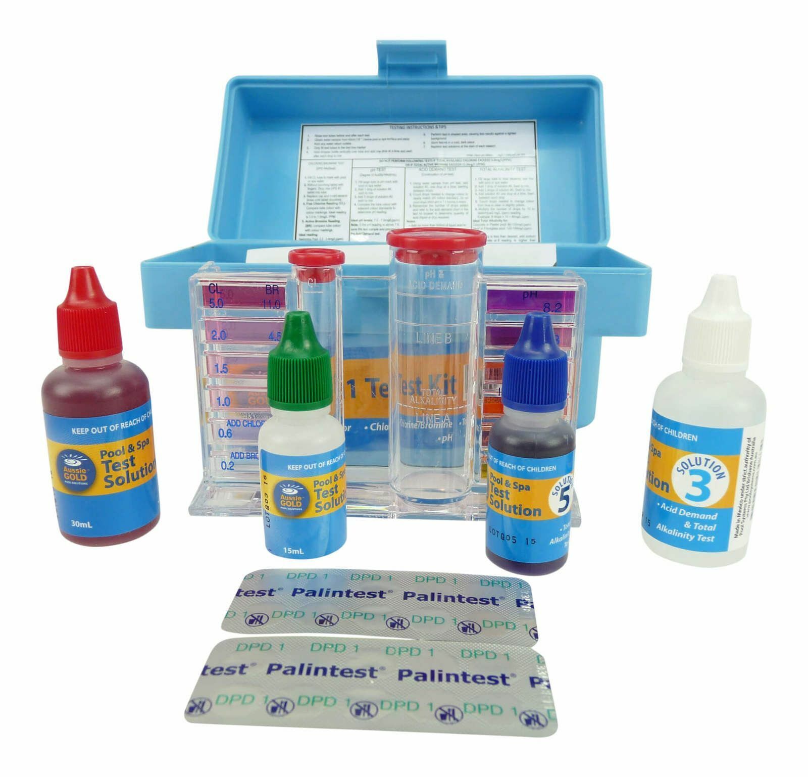 4 in 1 Test Kit Professional Pool & Spa Water Test Kit Chlorine