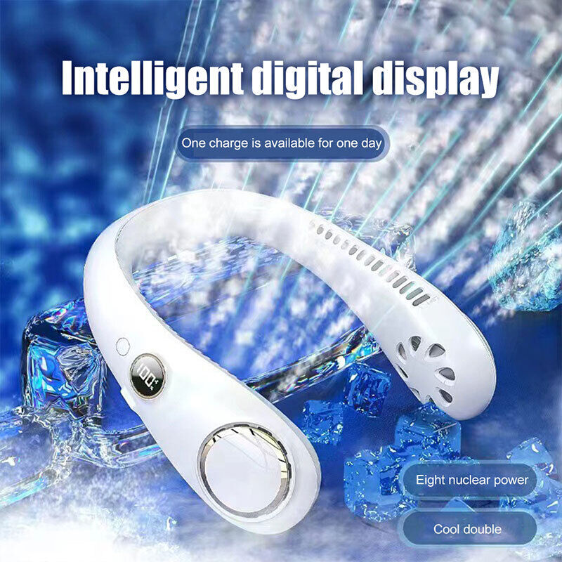 Rechargeable Portable Neck Fan Personal Hanging Bladeless Cooling Fan Hands-Free