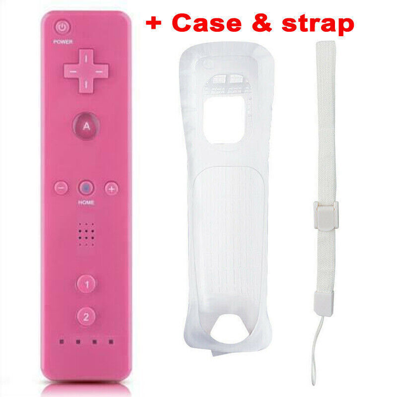 Built in Motion plus Remote Controller & Nunchuck for Nintendo Wii/Wii U W/ Case