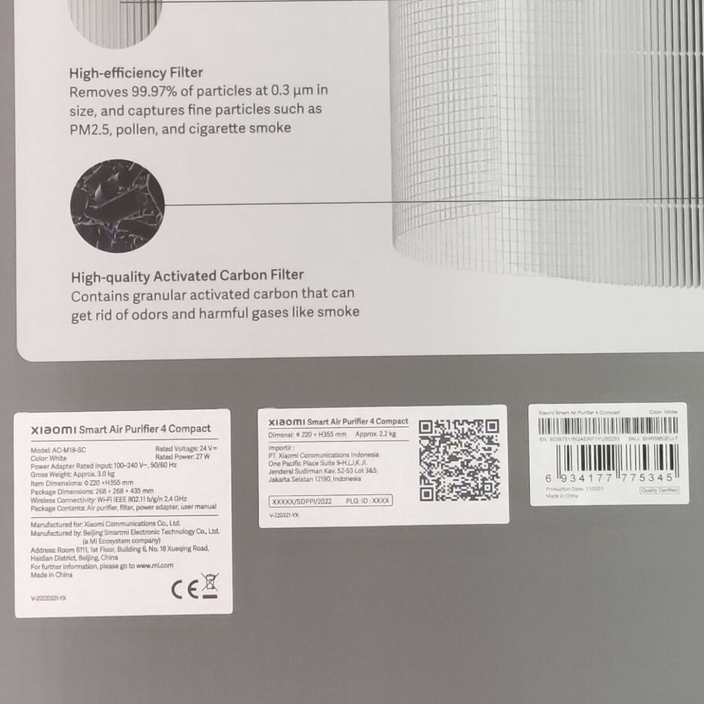 Xiaomi Smart Air Purifier 4 HEPA Filter Wifi APP Home Freshener Carbon Ioniser Cleaner
