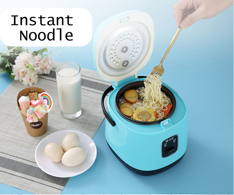Electric Aluminum 1.2L Mini Rice Cooker W Steamer Hot Pot 4 Household 1-2 People 