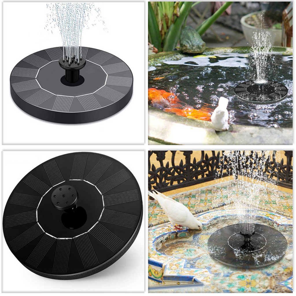 2024 High Temperature Resistant Outdoor Solar Powered Floating Bird Bath Water Fountain Pump Garden Pond AU  