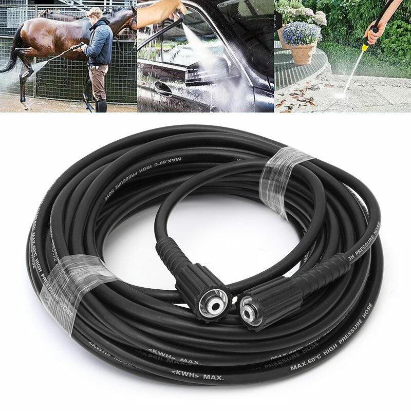 20M High Pressure Washer Hose 14mm Connect Water Cleaner Replacement Pipe M22