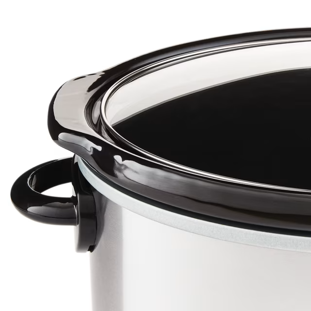 New 5L Slow Cooker+Stainless Steel With Overnight Cooker With Removable Ceramic Pot