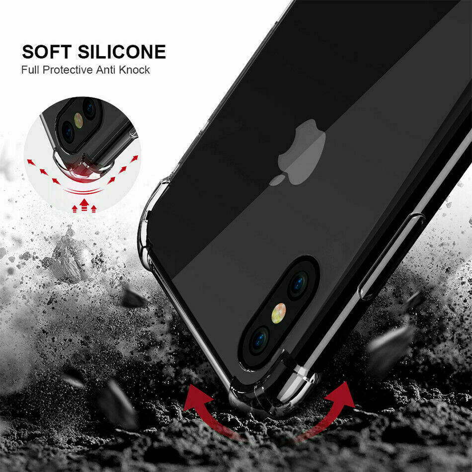Clear Shockproof Bumper Back Case Cover For iPhone 15 14 13 12 11 Pro XS MAX XR