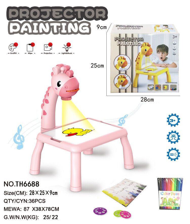 Kids Drawing Projector Table Projection Painting Board Christmas Gift Drawing