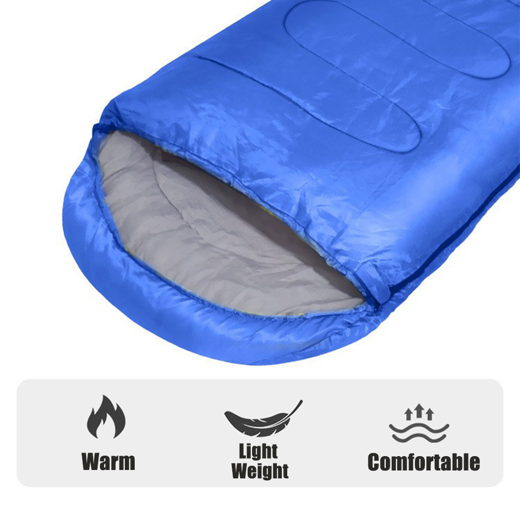  Sleeping Bags Single Camping Hiking Winter Thermal Grey Blue 0°C-20°C