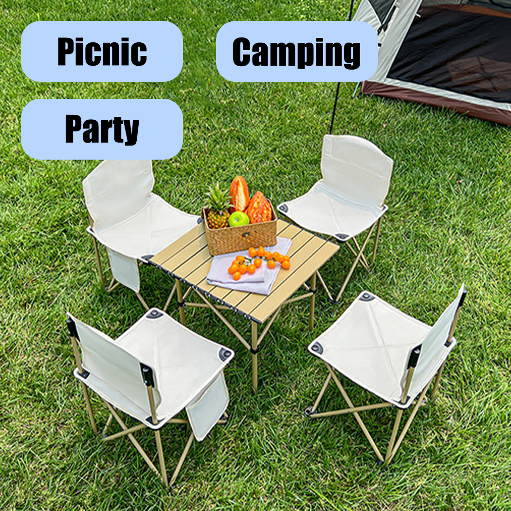Folding Camping Table Roll up Aluminum Portable Outdoor Picnic BBQ Desk