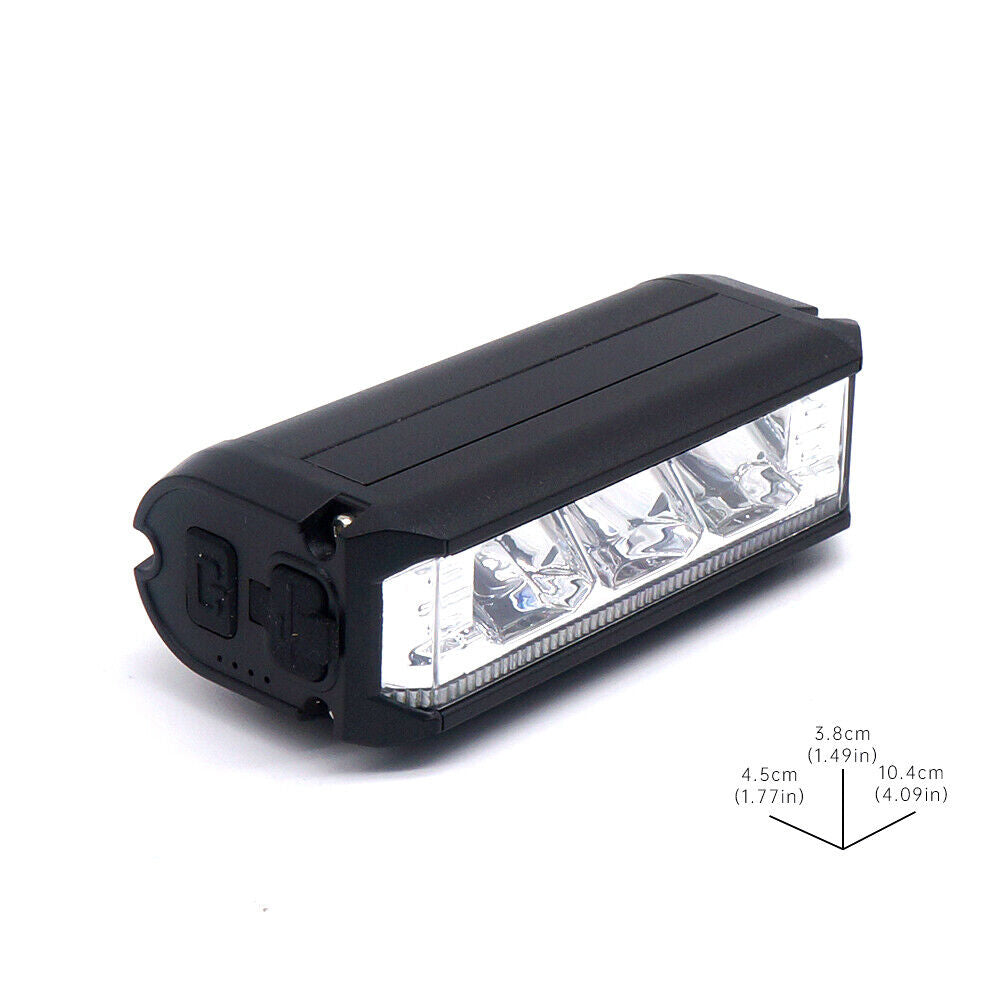 Front Bicycle LED Light Bike Light 4000Mah Lamp USB Night Riding Flashlight