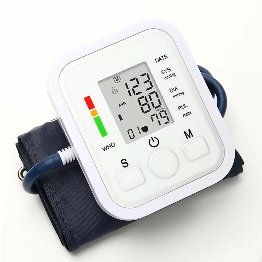 Portable Heart Rate Meter LCD Upper Arm Digital Blood Pressure Monitor 