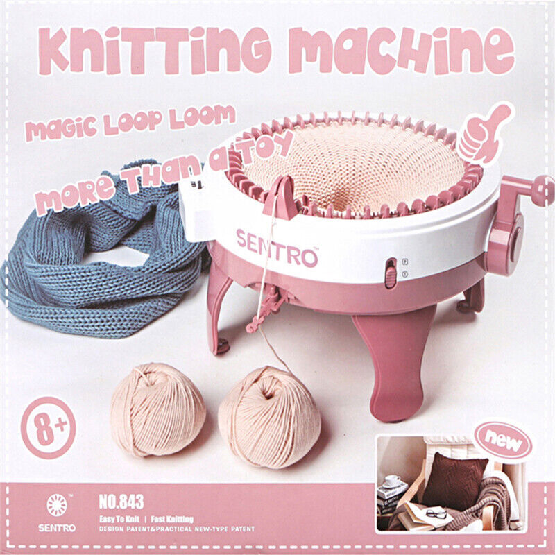 48 Needle Knitting Machine Smart DIY Weaving Knit Rotating Kids Scarf Sock Hat