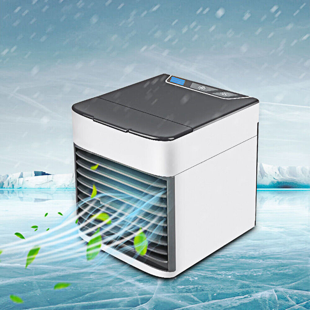 Portable Mini Air Cooler Fan Air Conditioner Cooling Fan Humidifier Desk USB Fan