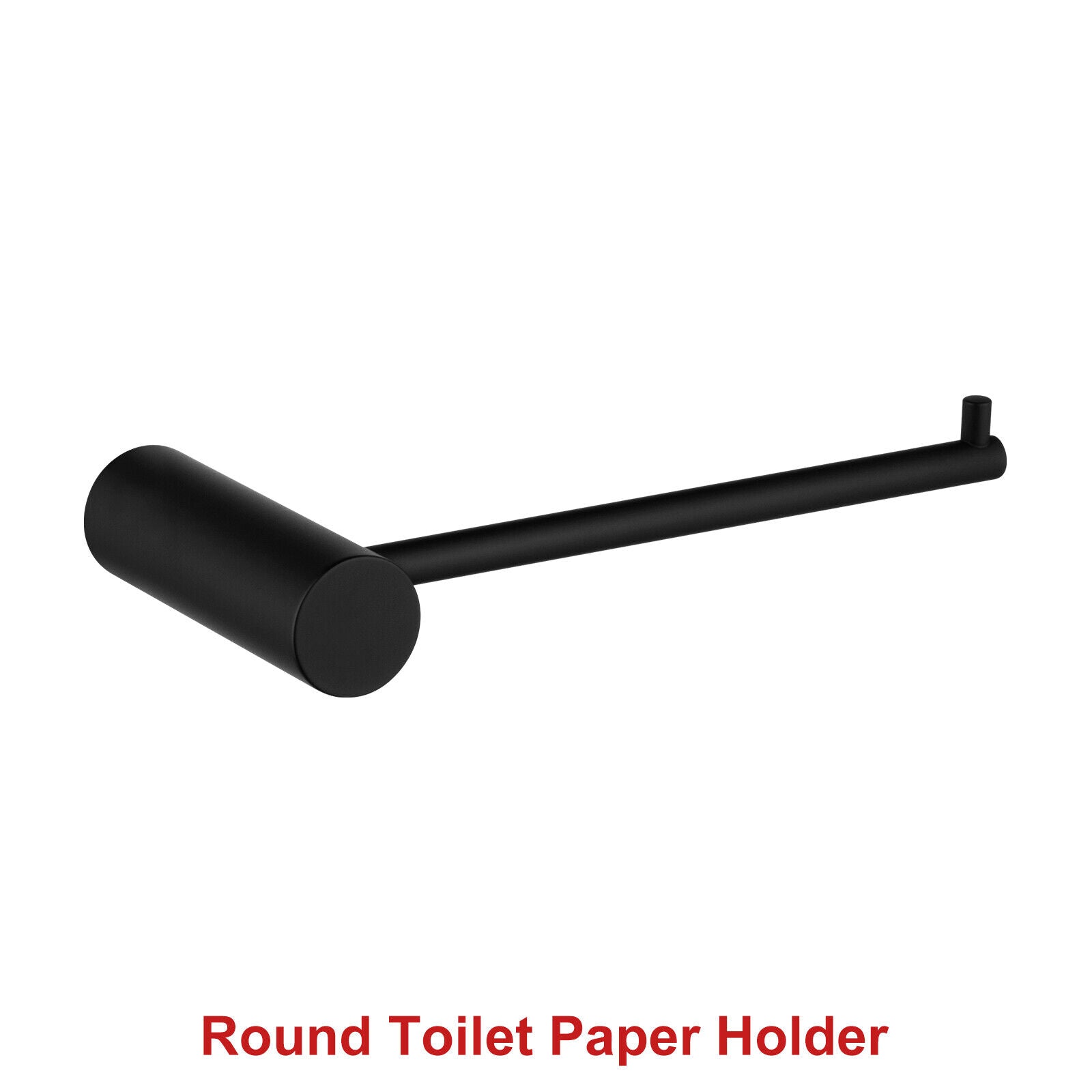 ACA Bath Towel Rail Rack Hook Toilet Brush Paper Holder Accessory Black
