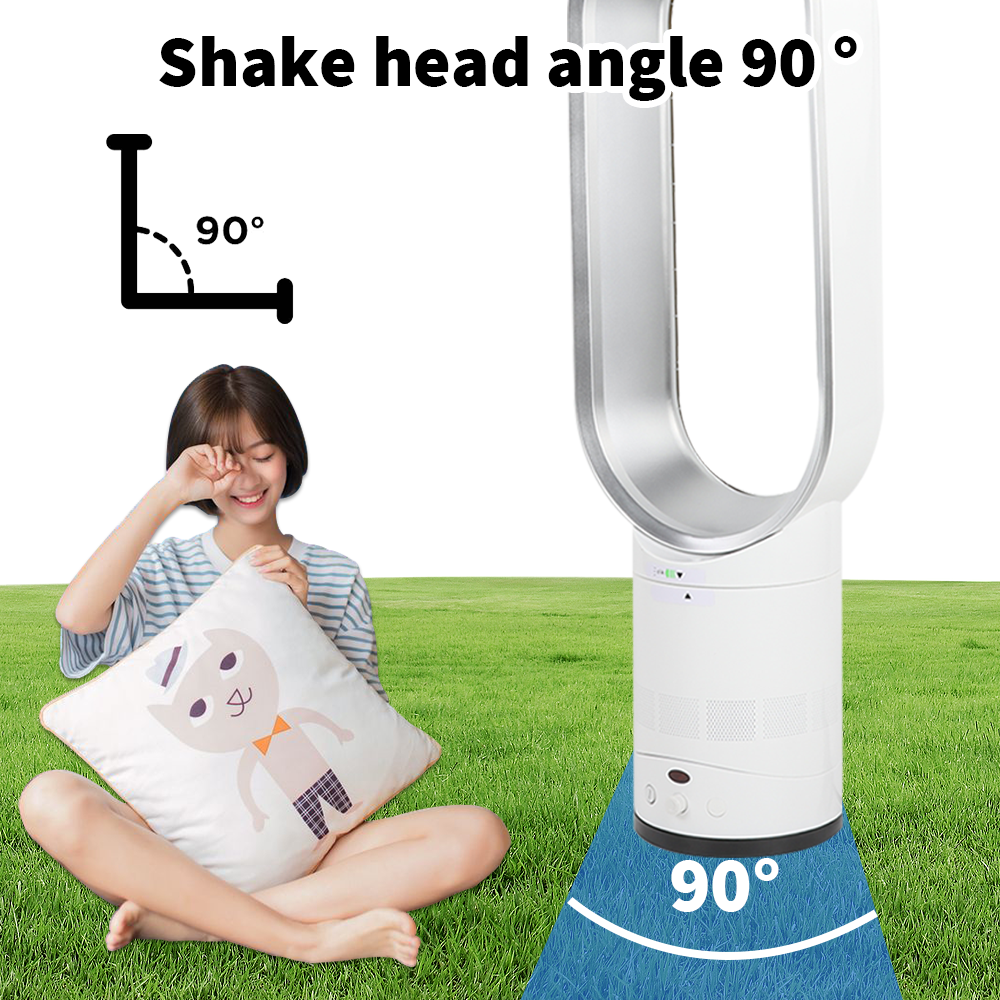 16" Bladeless Fan Airflow Cooling Fan Low Db with Remote Control Summer Cooler