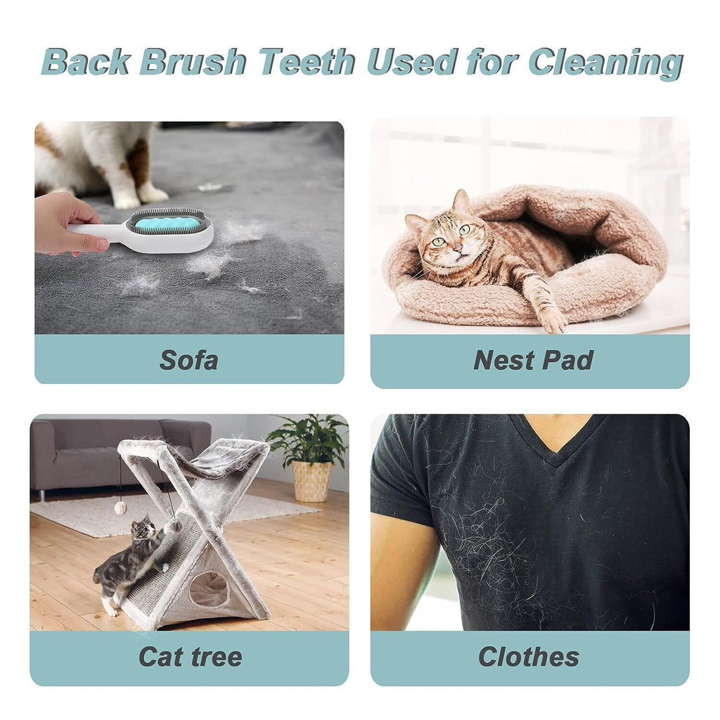 Cat Dog Hair Comb Massager Pet Knots Remover Brush with Water Tank Self-Cleaning