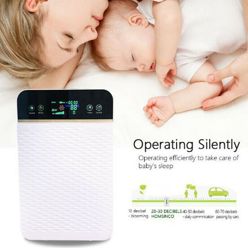 Air Purifier HEPA Filter Home PM2.5 Odor Dust Cleaner With HD Display English Version W/ Remote