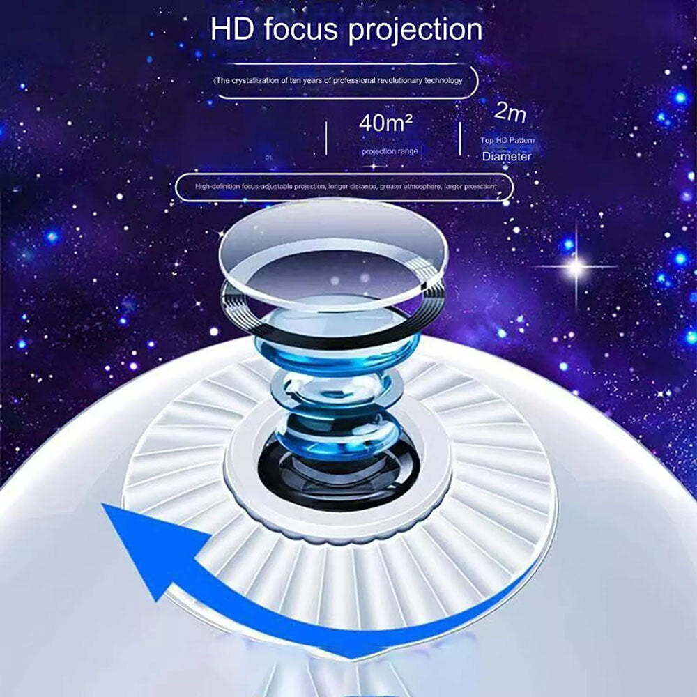 7 in 1 Galaxy Projector Night Light Planetarium LED Star Starry Sky Lamp