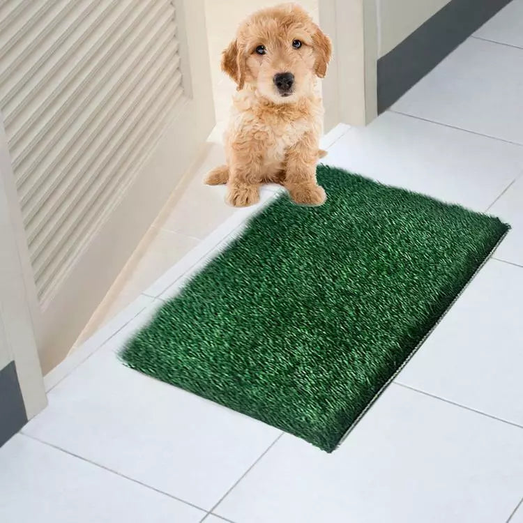 Indoor Dog Pet Potty Portable Training Grass Toilet Pad Tray Artificial Grass