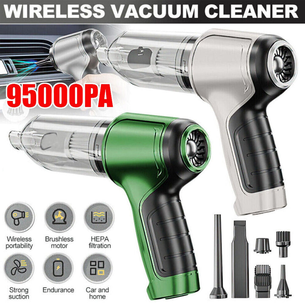 95000PA Wireless Car Vacuum Cleaner Handheld Vaccum Mini Power Suction Dust Blow