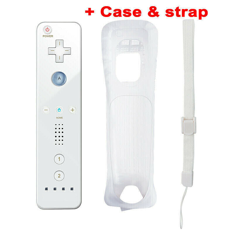 Built in Motion plus Remote Controller & Nunchuck for Nintendo Wii/Wii U W/ Case