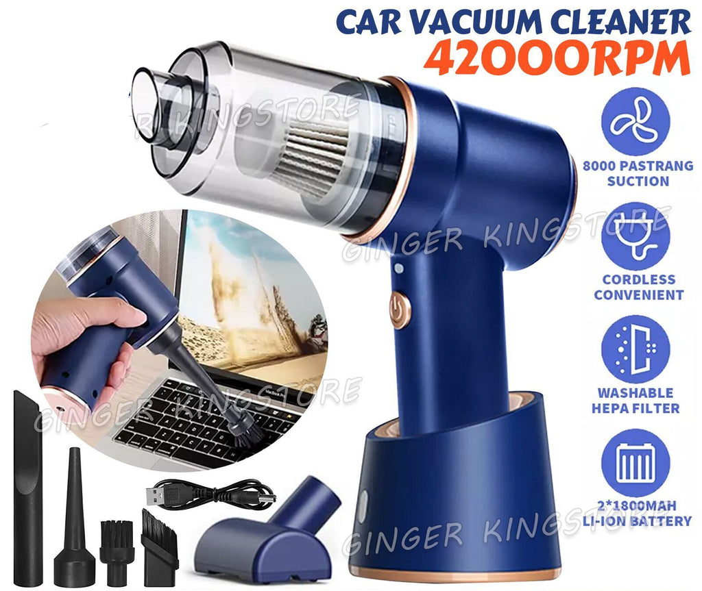 42000RPM Cordless Handheld Car Vacuum Cleaner Mini Portable Auto Wireless Duster