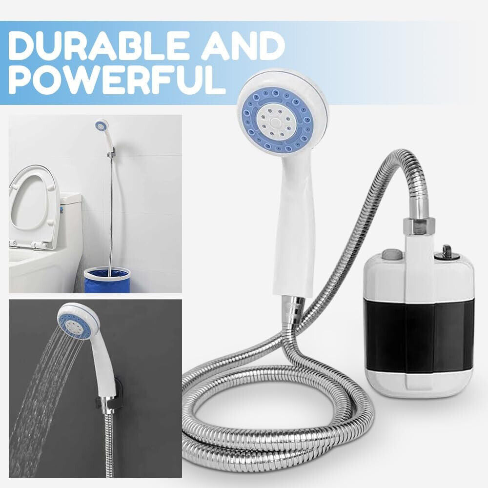 Portable Camping Mobile Shower Pump Outdoor Electric Bath Tool USB Rechargeable