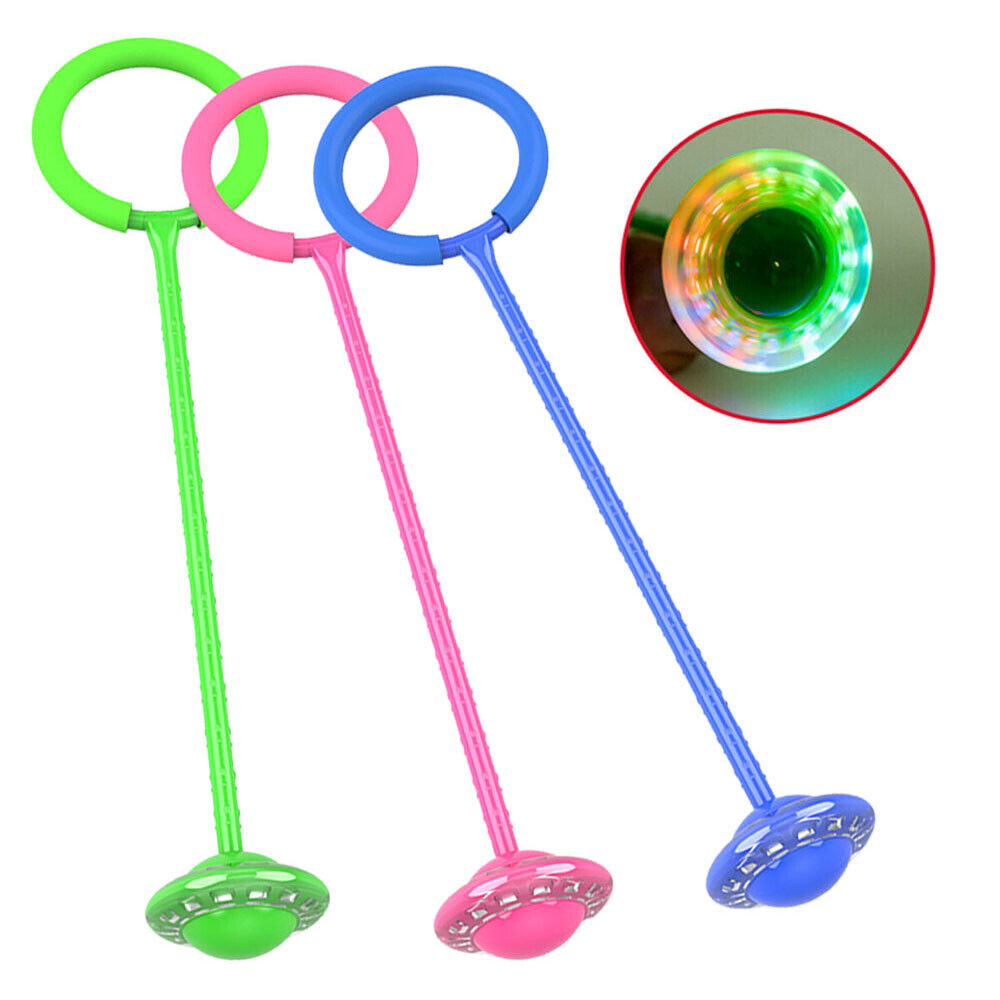 Kids Gift LED Flashing Skip Ball Ring Ankle Jump Ropes Exercise Skipping Fun Toy