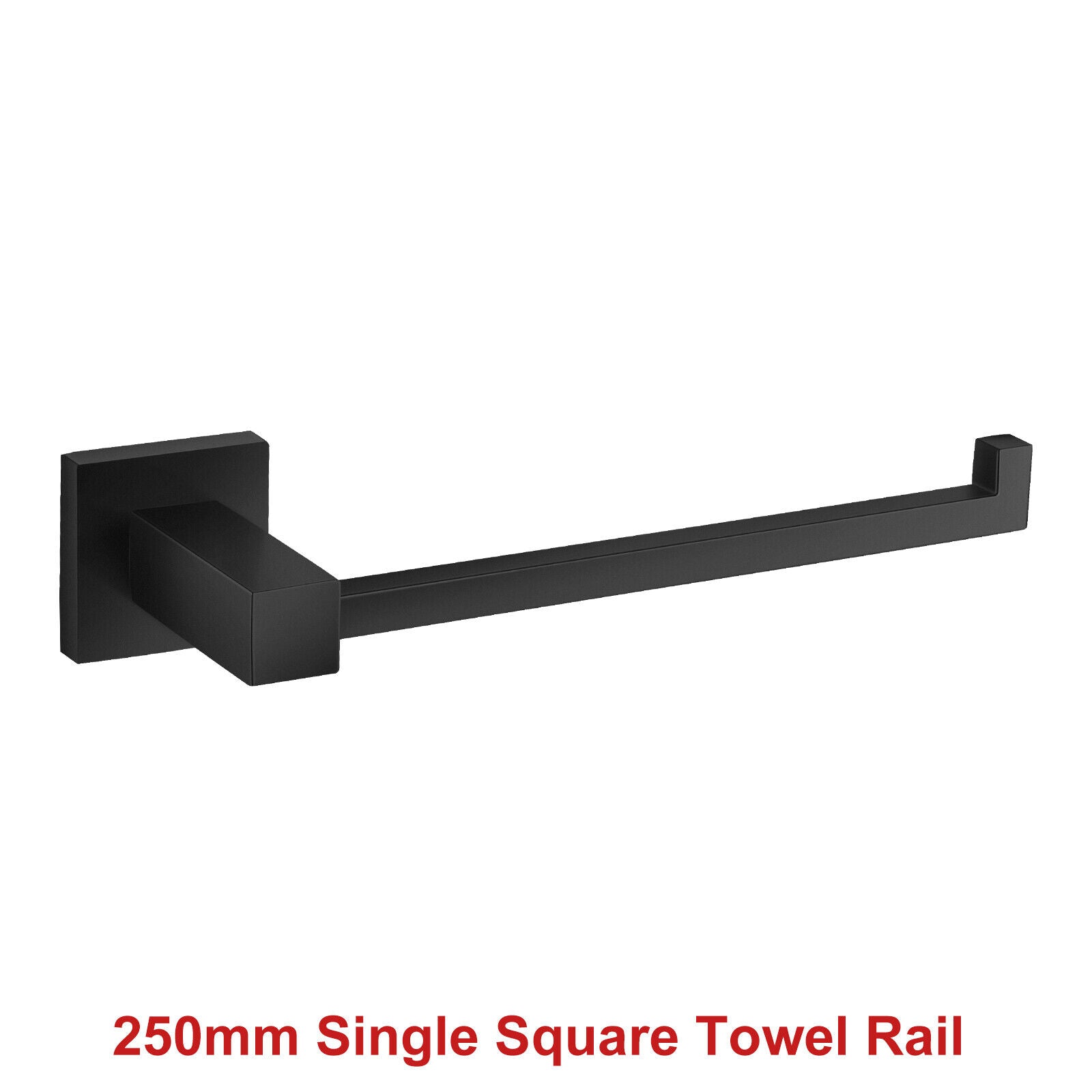 ACA Bath Towel Rail Rack Hook Toilet Brush Paper Holder Accessory Black