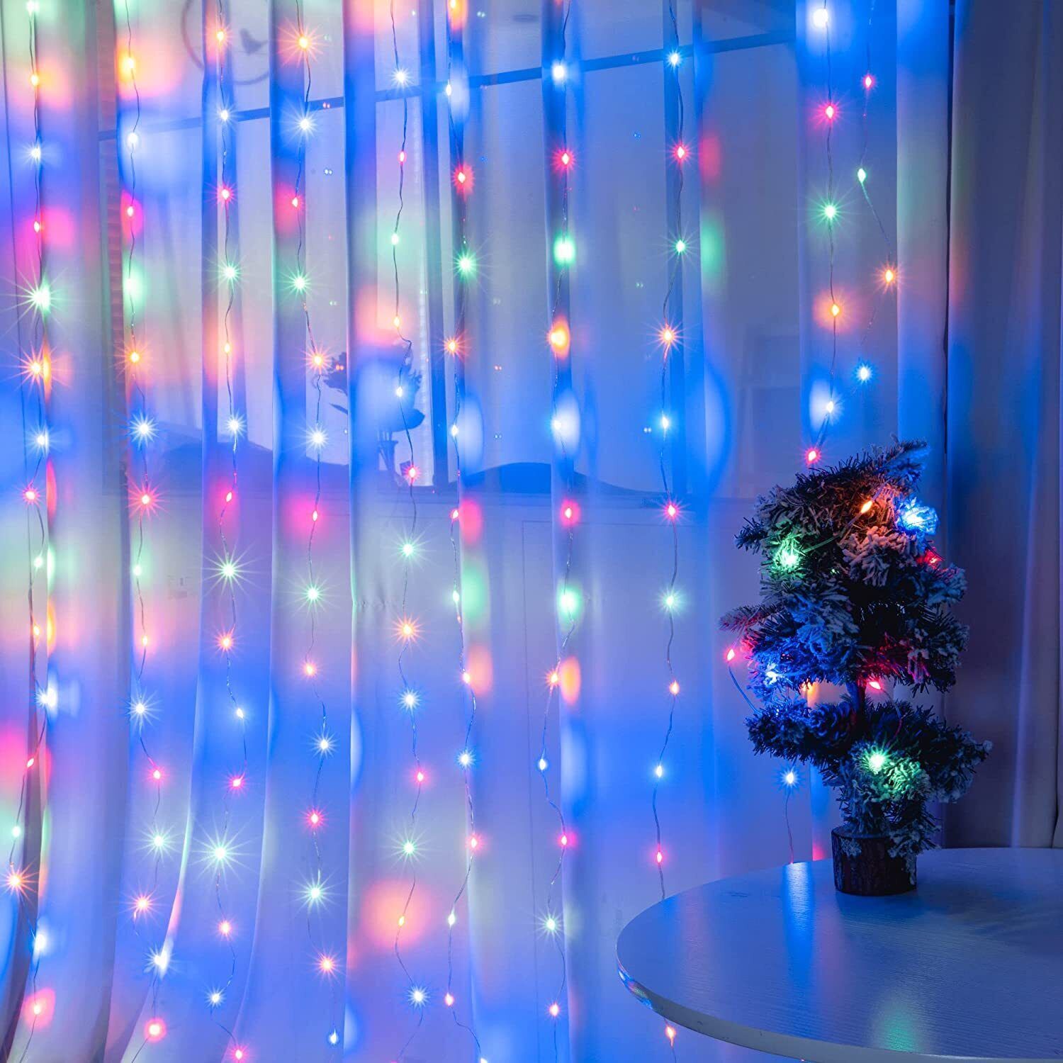 200-600 LED Curtain Light Fairy String Lights Outdoor Wedding Party Romantic
